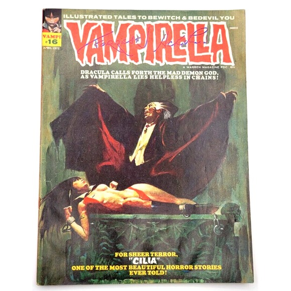 VAMPIRELLA #16 (1972) / VF+/ ACKERMAN AUTO VAMPIRELLA 1ST MEETING‎ WITH DRACULA